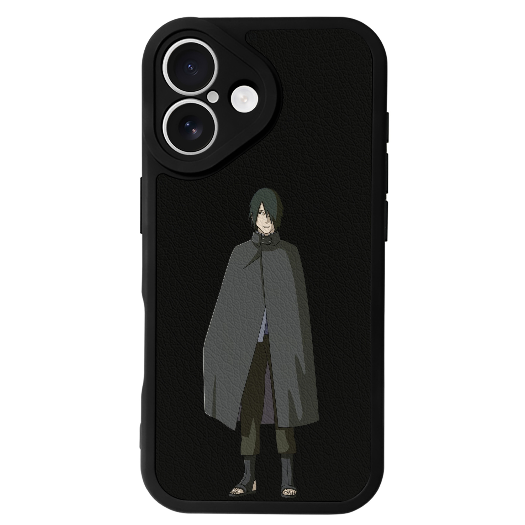 （画像用） NARUTO -ナルト- うちは サスケ Uchiha Sasuke 【iPhone 16シリーズ対応】シリコンスマホケース（レザー調） 材質：シリコン